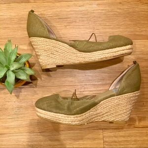 Lou Lou De La Falaise Strappy Wedge Heels Size 11W *FLAW*